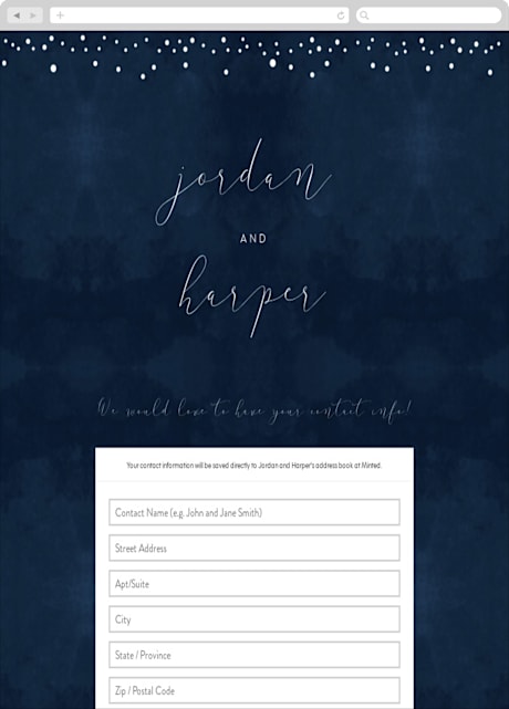 Digital Wedding Address Collection Cards