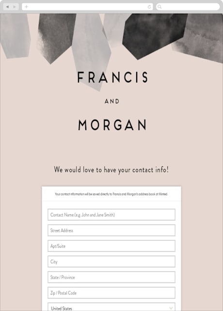 Digital Wedding Address Collection Cards