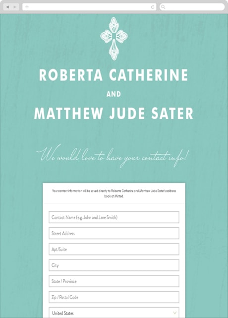 Digital Wedding Address Collection Cards