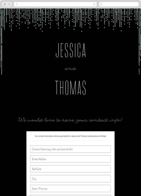 Digital Wedding Address Collection Cards