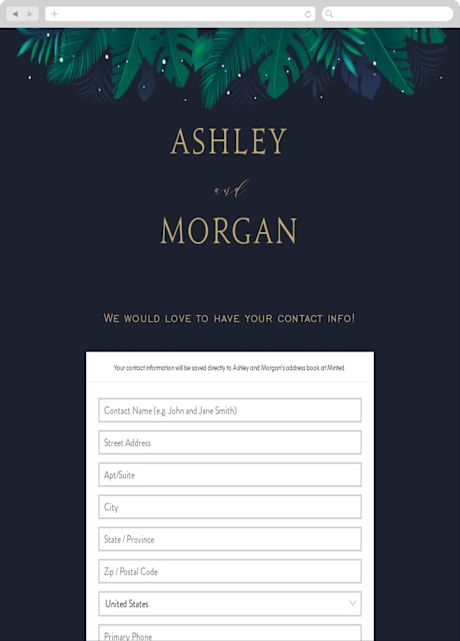 Digital Wedding Address Collection Cards