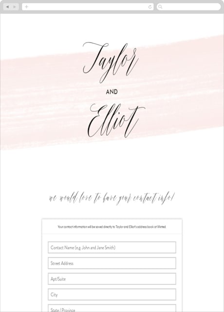 Digital Wedding Address Collection Cards