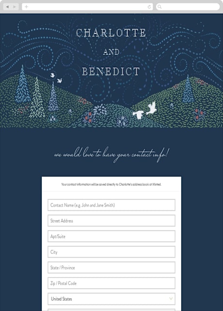 Digital Wedding Address Collection Cards