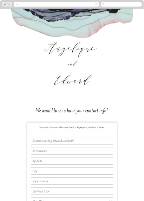 Digital Wedding Address Collection Cards
