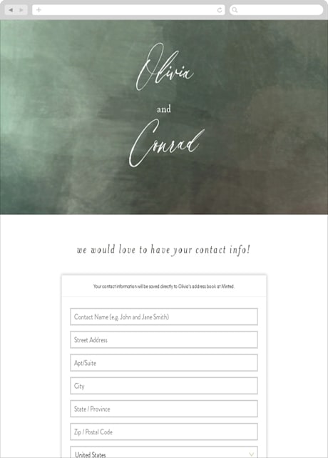 Digital Wedding Address Collection Cards