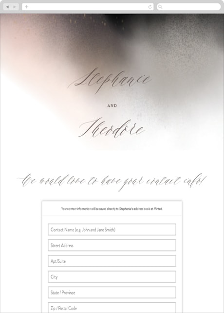 Digital Wedding Address Collection Cards