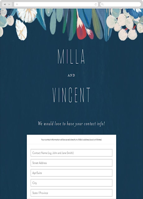 Digital Wedding Address Collection Cards