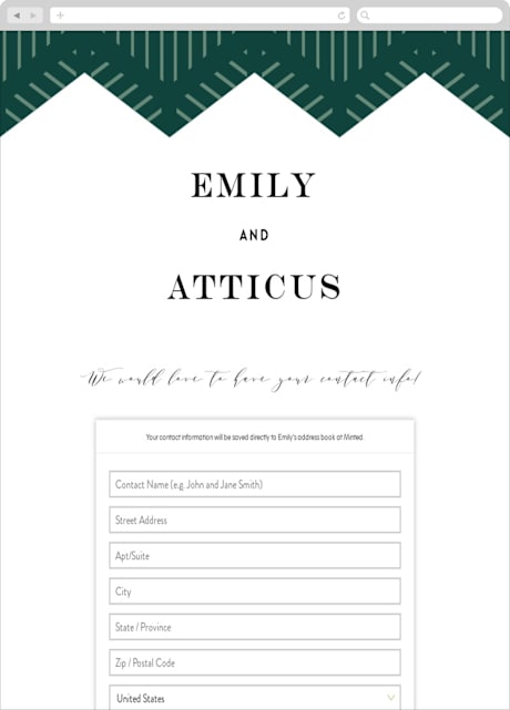 Digital Wedding Address Collection Cards