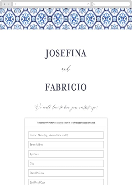 Digital Wedding Address Collection Cards