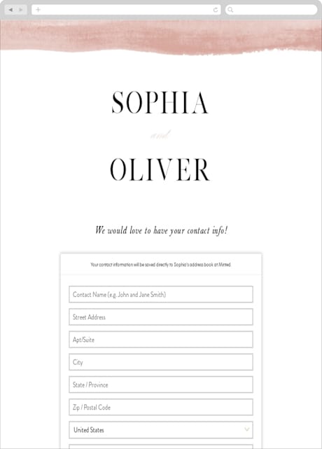Digital Wedding Address Collection Cards