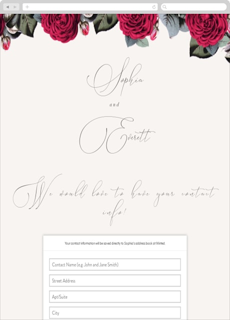 Digital Wedding Address Collection Cards