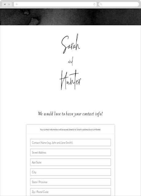 Digital Wedding Address Collection Cards