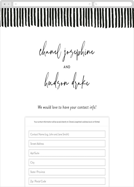Digital Wedding Address Collection Cards