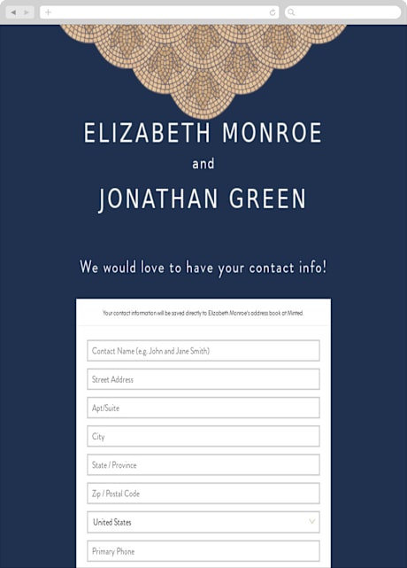 Digital Wedding Address Collection Cards