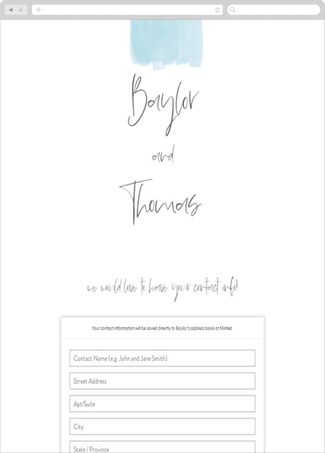 Digital Wedding Address Collection Cards