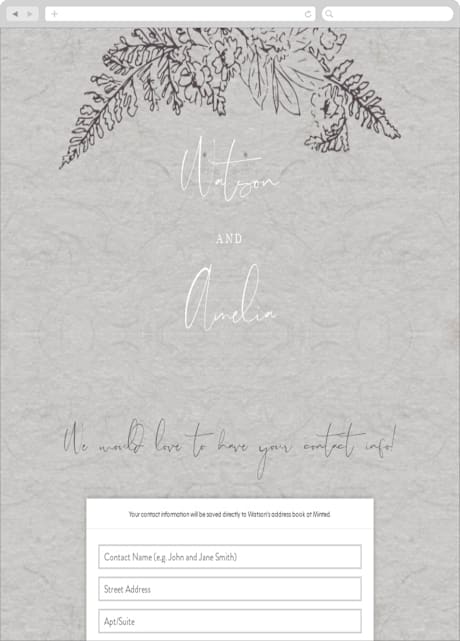 Digital Wedding Address Collection Cards