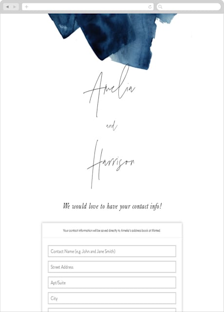 Digital Wedding Address Collection Cards