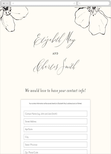 Digital Wedding Address Collection Cards