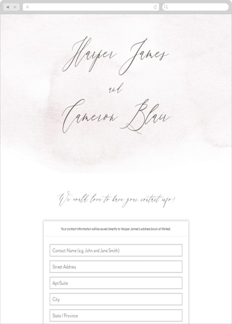 Digital Wedding Address Collection Cards