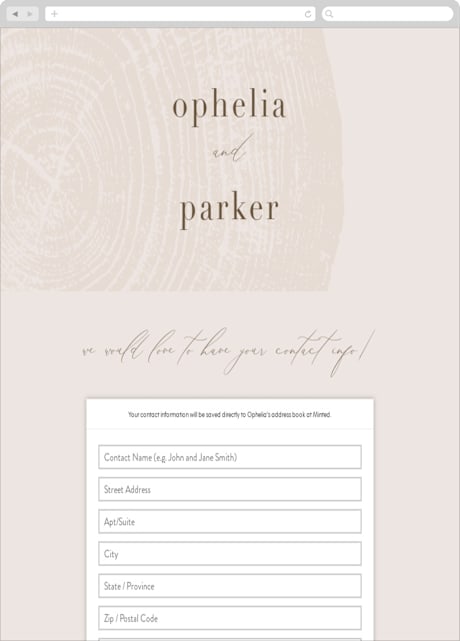 Digital Wedding Address Collection Cards