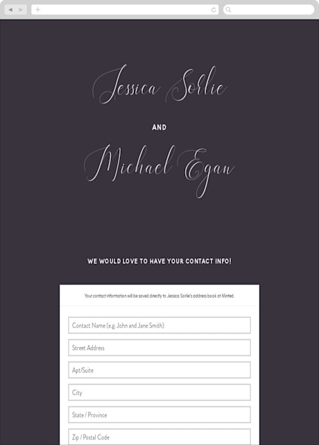 Digital Wedding Address Collection Cards
