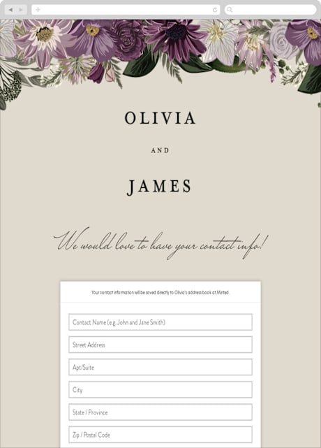 Digital Wedding Address Collection Cards