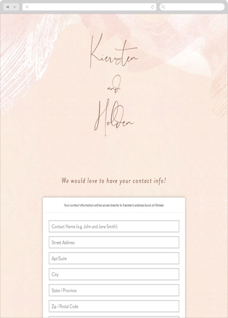Digital Wedding Address Collection Cards