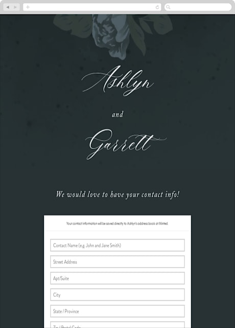 Digital Wedding Address Collection Cards