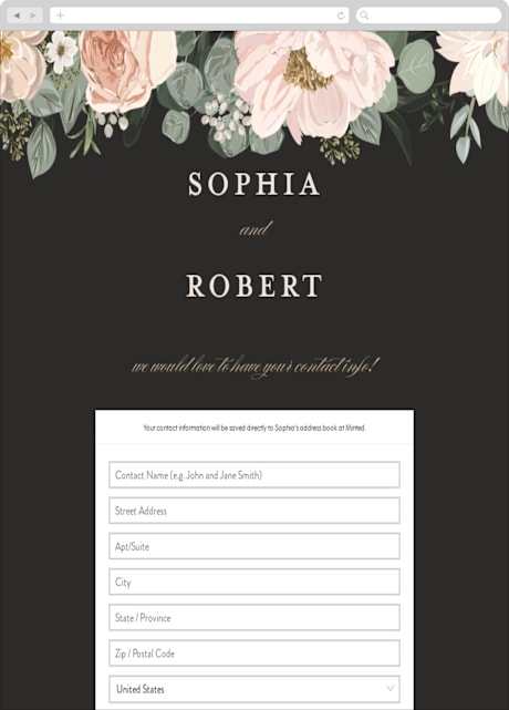 Digital Wedding Address Collection Cards