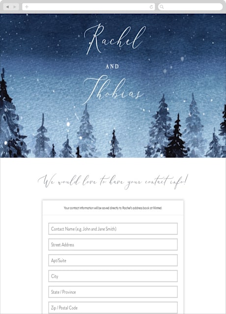 Digital Wedding Address Collection Cards