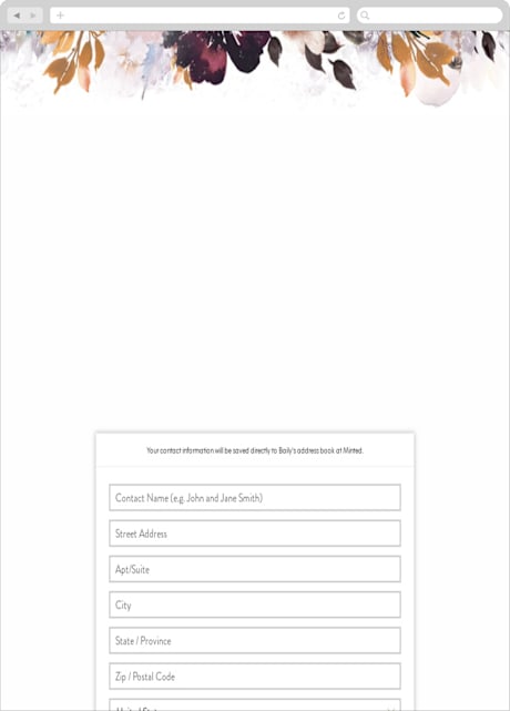 Digital Wedding Address Collection Cards