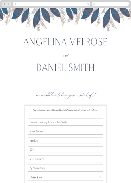 Digital Wedding Address Collection Cards