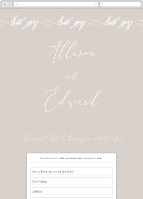 Digital Wedding Address Collection Cards
