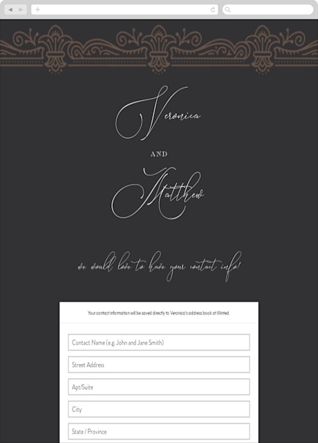 Digital Wedding Address Collection Cards