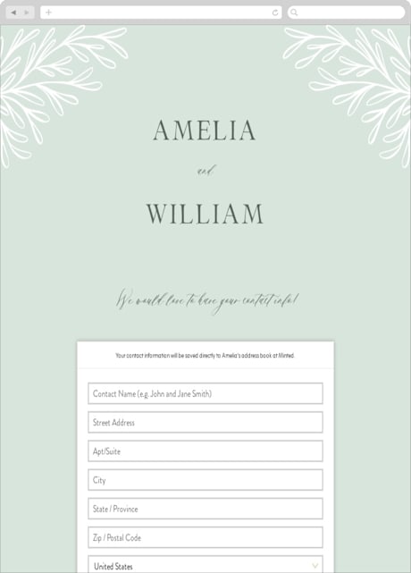 Digital Wedding Address Collection Cards