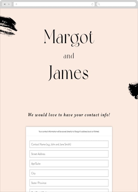 Digital Wedding Address Collection Cards