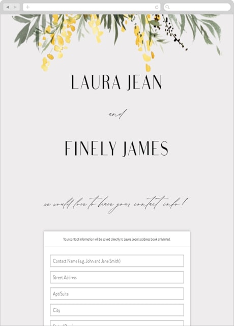Digital Wedding Address Collection Cards