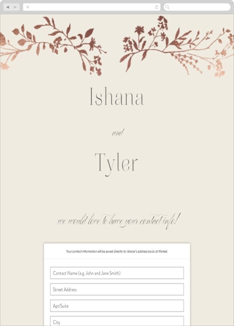 Digital Wedding Address Collection Cards