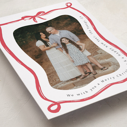 This is a berry letterpress holiday cards with letterpress by Pati Cascino called make me happy printing on bright white letterpress paper in standard