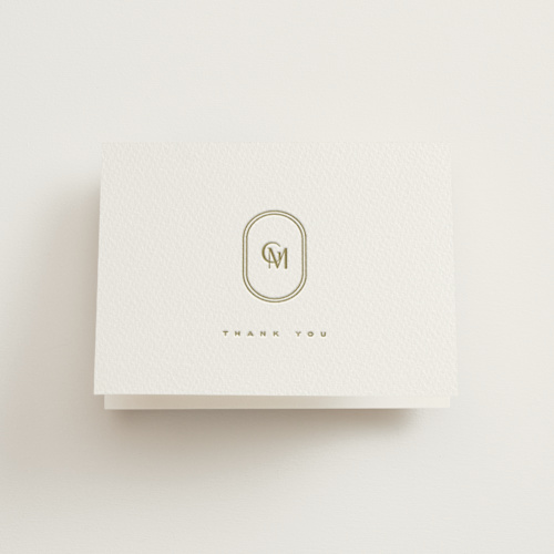 This is a gianna wedding thank you cards with letterpress by Kristie Kern called gianna printing on coventry320 in standard