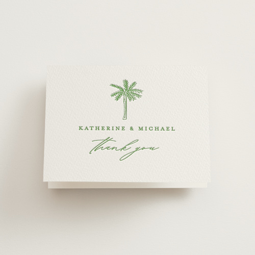 This is a pear wedding thank you cards with letterpress by Creo Study called iconic printing on coventry320 in standard