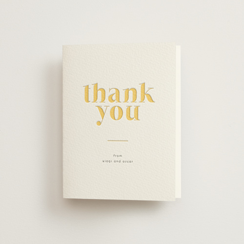 This is a lemon | pewter wedding thank you cards with letterpress by fatfatin called us printing on coventry320 in standard