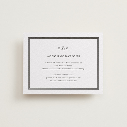This is a soft black letterpress wedding invitations with letterpress by Carolyn MacLaren called timeless together printing on somerset500 in standard