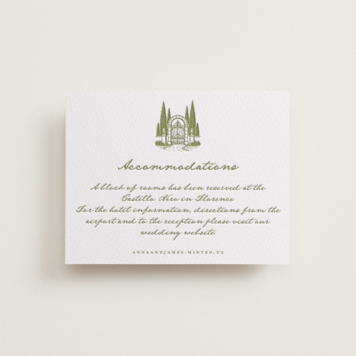 This is a pistachio letterpress wedding invitations with letterpress by Maja Cunningham called villa printing on somerset500 in standard