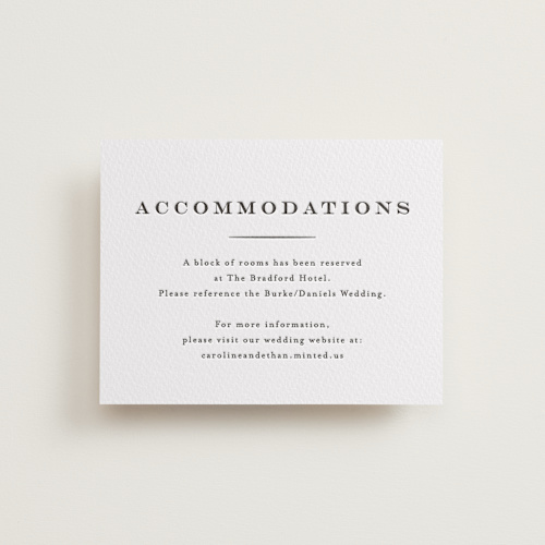 This is a soft black letterpress wedding invitations with letterpress by Carolyn MacLaren called proper printing on somerset500 in standard