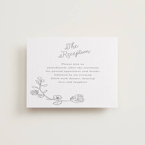 This is a nude letterpress wedding invitations with letterpress by Susan Zinader called sketched foliage printing on somerset500 in standard