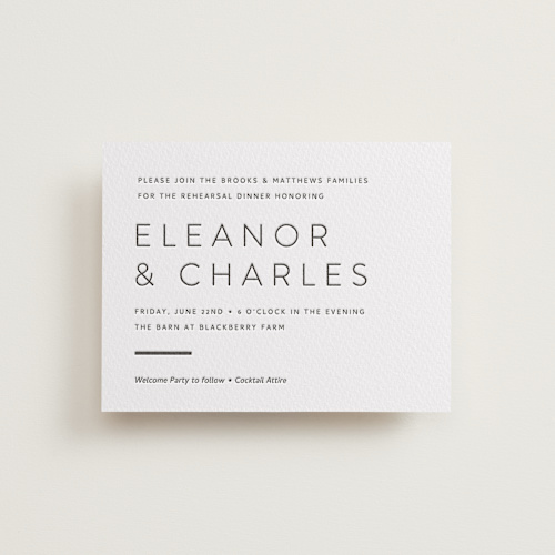 This is a soft black enclosure cards with letterpress by Alston Foster called kismet printing on somerset500 in standard