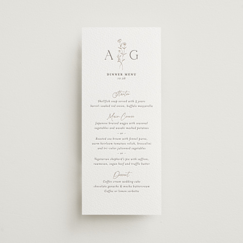 This is a coffee menu cards with letterpress by chocomocacino called kouignette printing on somerset500 in standard