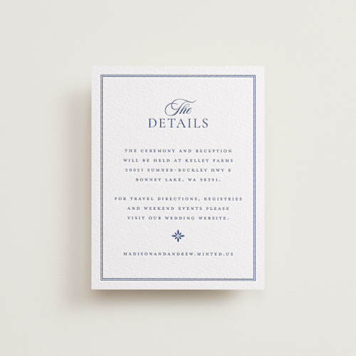 This is a lapis letterpress wedding invitations with letterpress by Angela Garrick called tiled printing on somerset500 in standard