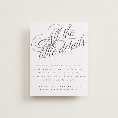 This is a soft black letterpress wedding invitations with letterpress by Hudson meet Rose called forever printing on somerset500 in standard